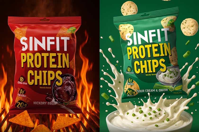 Sinfit Sour Cream And Bbq Protein Chips