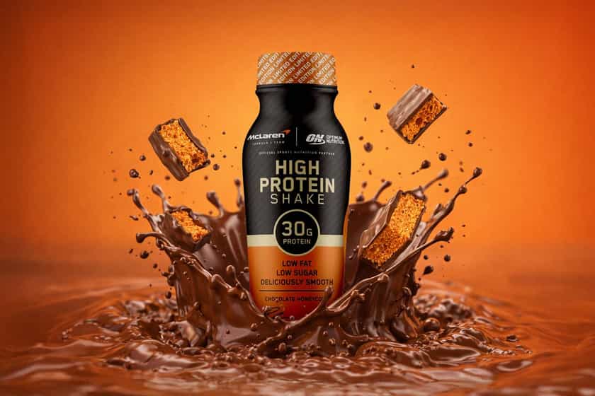 Optimum X Mclaren Chocolate Honeycomb Protein Shake