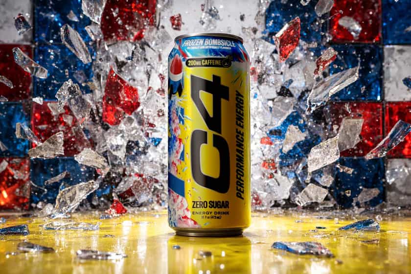 Rebrand Of C4 Energy Drink On Frozen Bombsicle