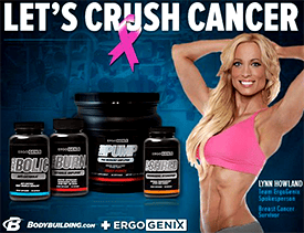 ErgoGenix donating $1 from each Bodybuilding.com sale to American Cancer Society ErgoGenix donating $1 from each Bodybuilding.com sale to American Cancer Society