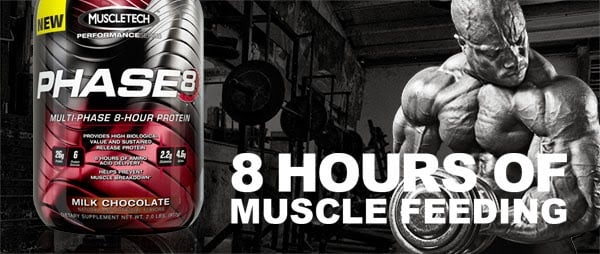 Review of Muscletech's Phase8 chocolate peanut butter and cookies and cream Review of Muscletech's Phase8 chocolate peanut butter and cookies and cream