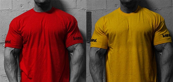 Animal Pak's new Singlet T available in red or yellow Animal Pak's new Singlet T available in red or yellow