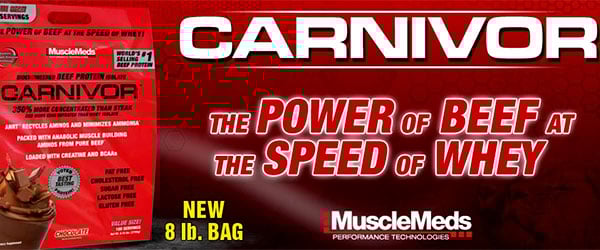 MuscleMeds due to release a 8lb Carnivor and 10lb Carnivor Mass MuscleMeds due to release a 8lb Carnivor and 10lb Carnivor Mass