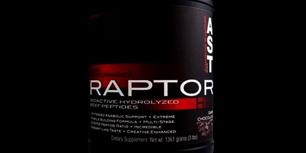 Supplement Central first to stock AST's new beef protein Raptor HP Supplement Central first to stock AST's new beef protein Raptor HP