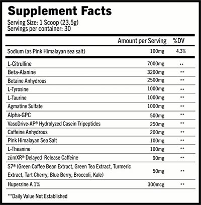 Secret Society Supplements Go Mode Label