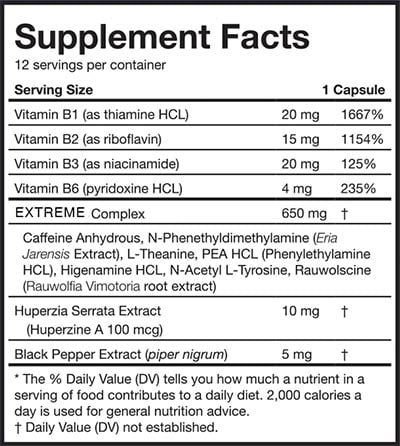 Project Ad Black Energy Extreme Label