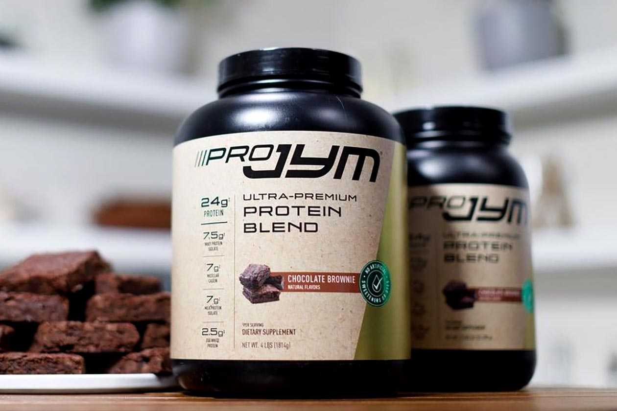 Natural Chocolate Brownie Pro Jym branded in an alternative design