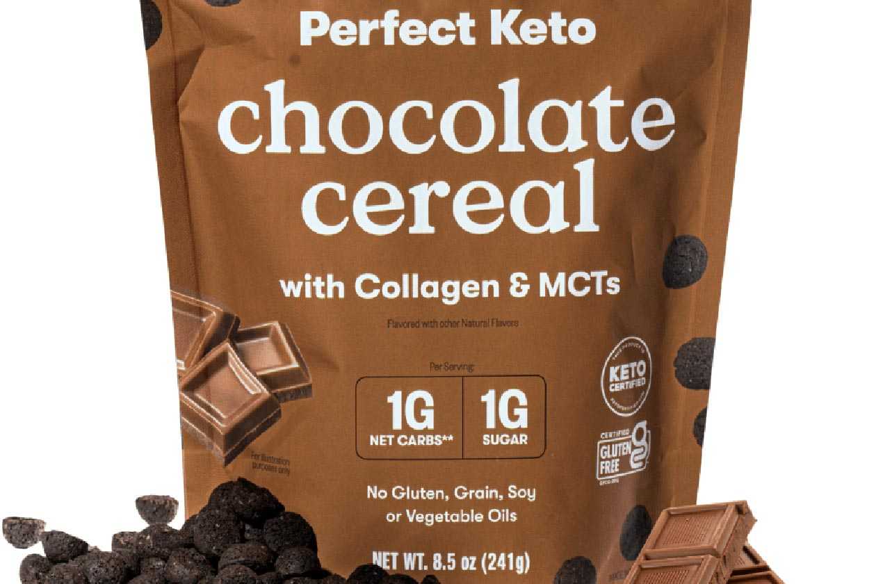 Perfect Keto's crunchy keto cereal now comes in a rich chocolate flavor