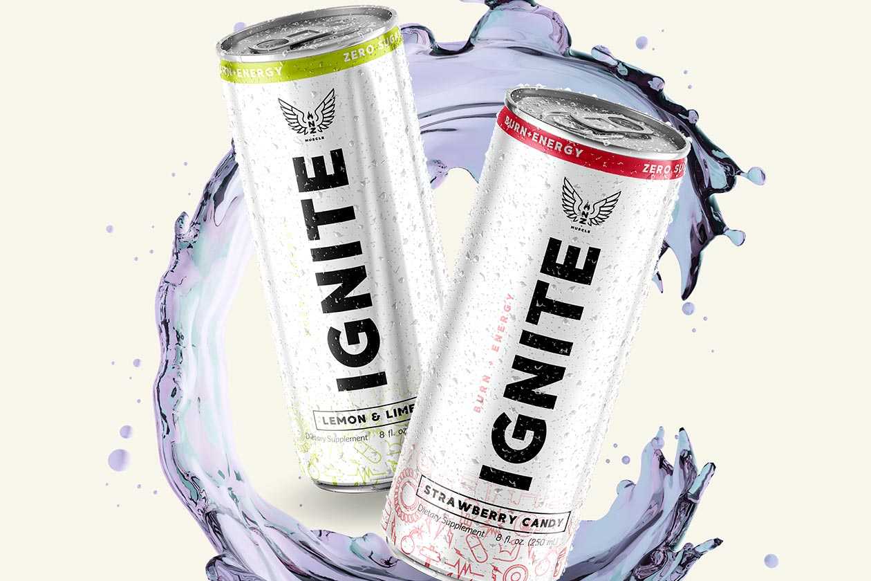 NZ Muscle's Ignite energy drink now in Lemon Lime and Strawberry Candy