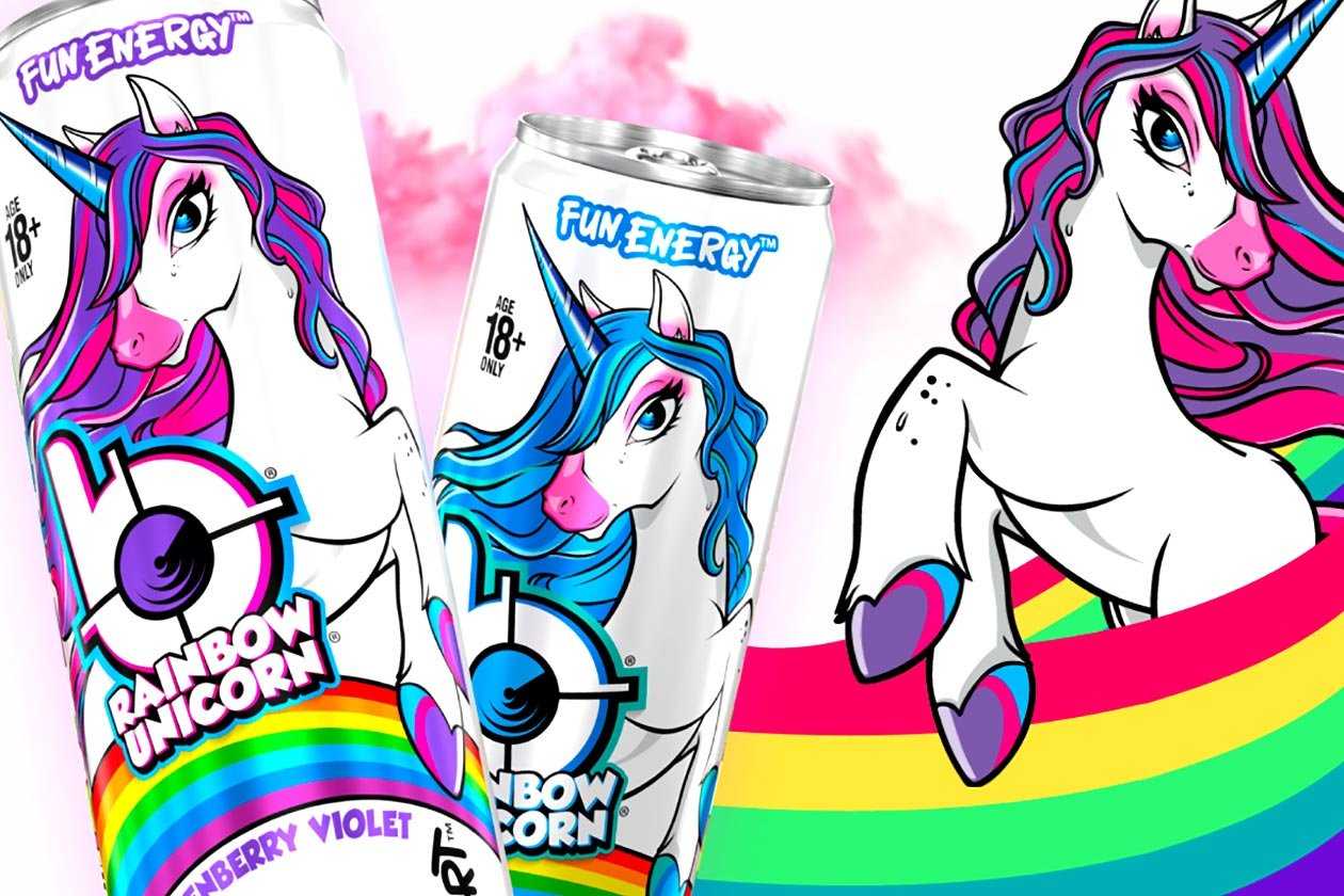 Colorful Rainbow Unicorn Energy drink from the maker of Bang Energy