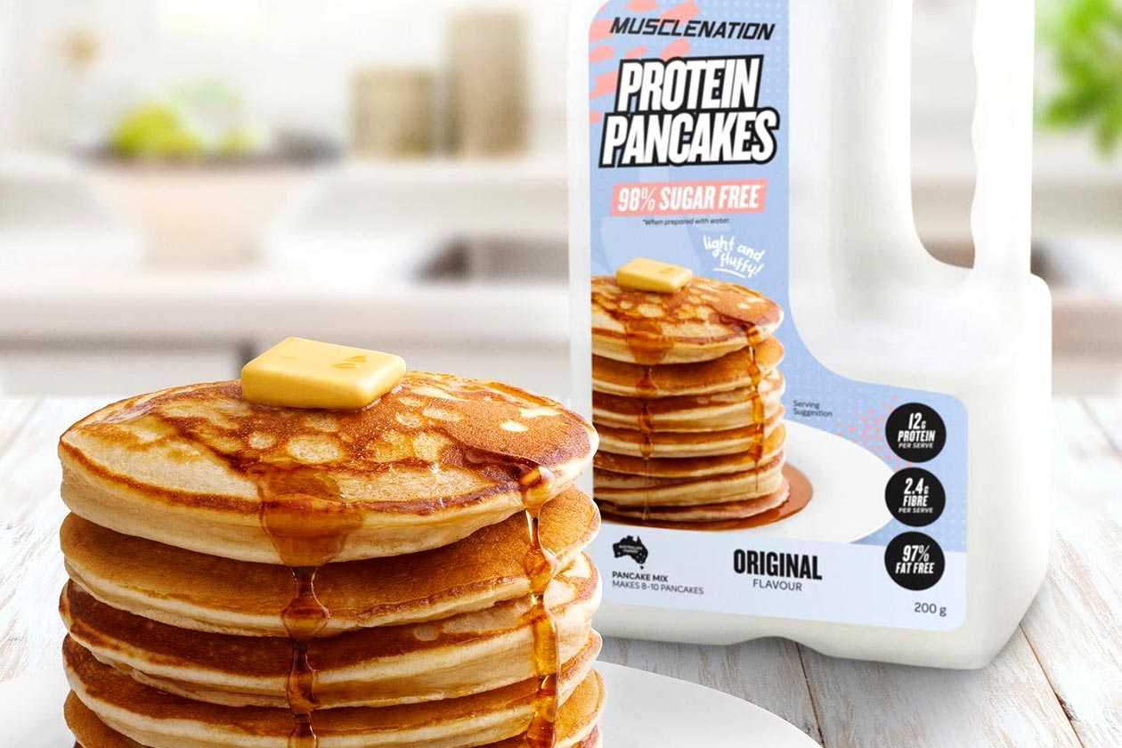 Muscle Nation Protein Pancakes packing 12g of protein a pancake