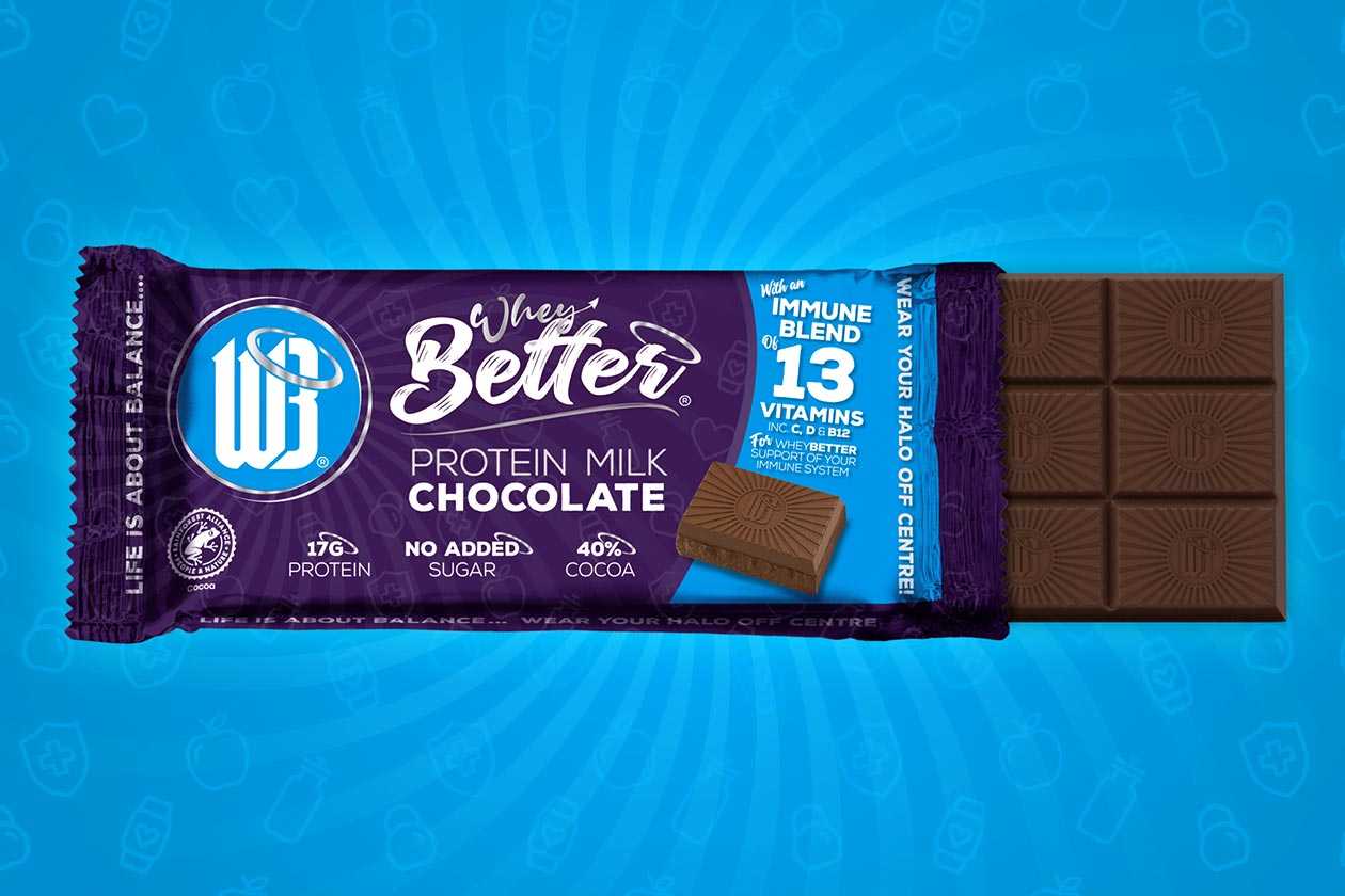 Whey Better's high-protein and vitamin-fortified block of chocolate