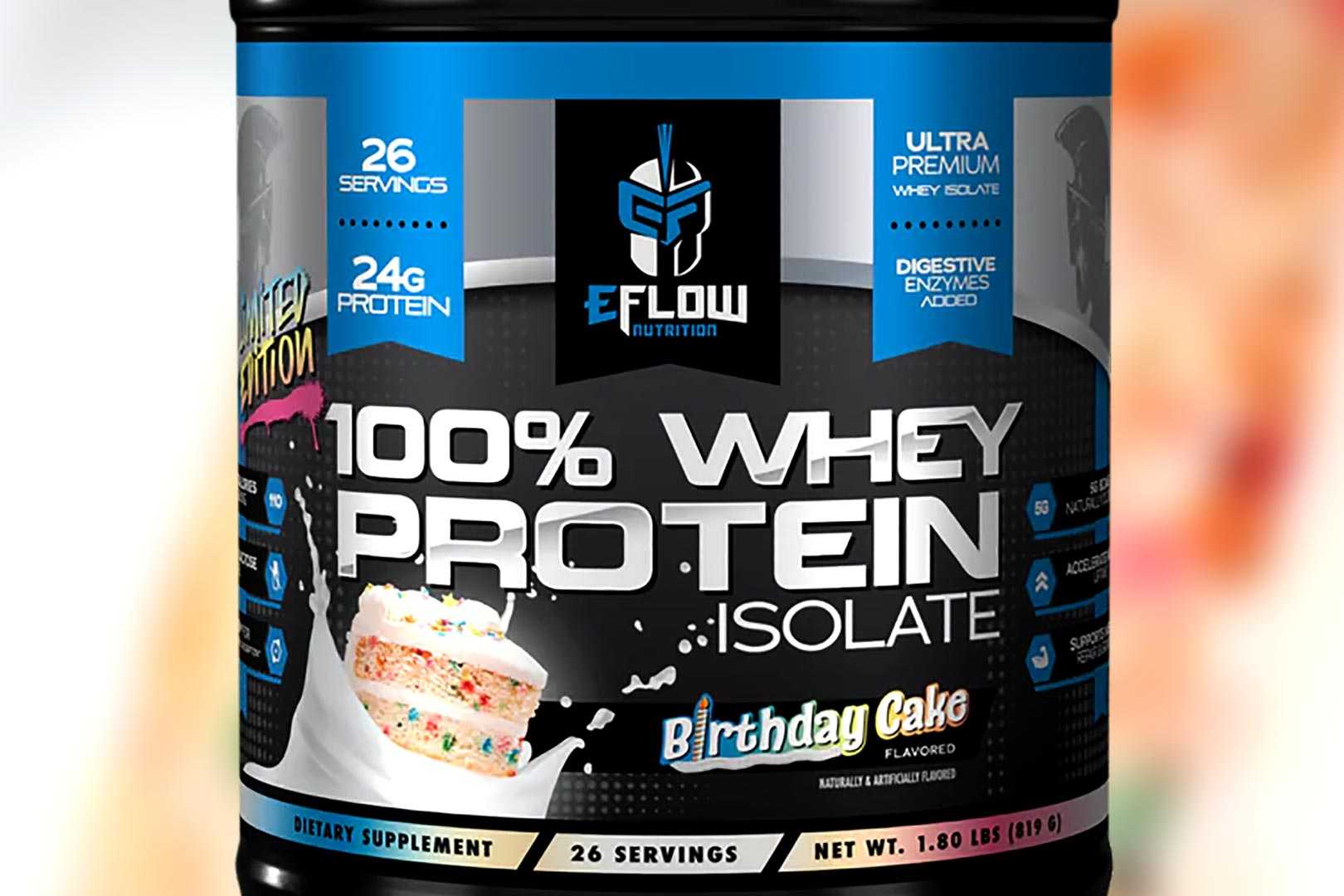 Eflow Nutritions Limited Edition Birthday Cake 100 Whey Protein 4862