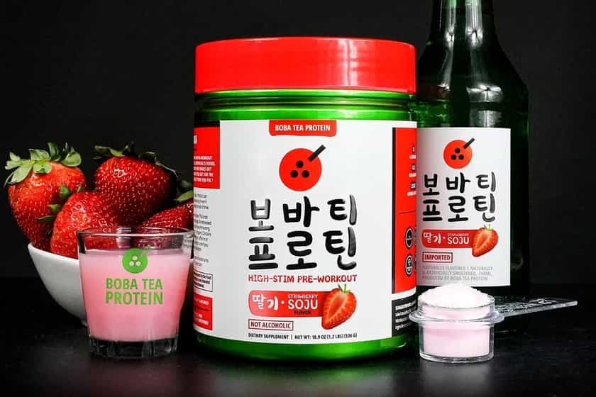 Strawberry Soju Boba Tea Pre Workout