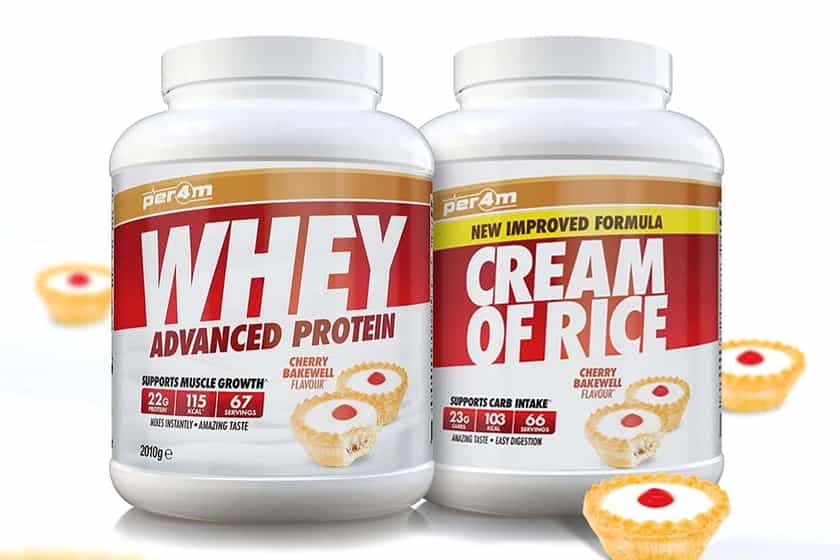 Per4m Cherry Bakewell Whey And Cream Of Rice