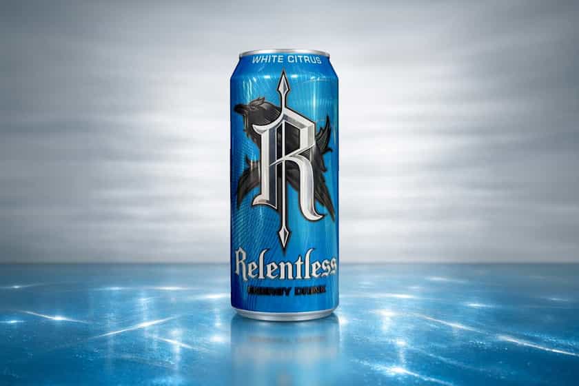 White Citrus Relentless Energy Drink