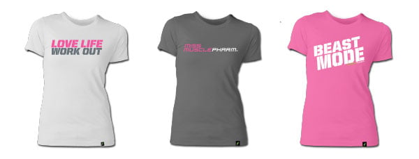 Three new MP tees for women, the highly anticipated Beast Mode in pink