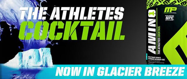 Muscle Pharm 15 and 32 serving Amino1 glacier breeze