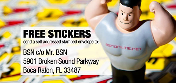 Get a BSN sticker free with a self addressed and stamped envelope