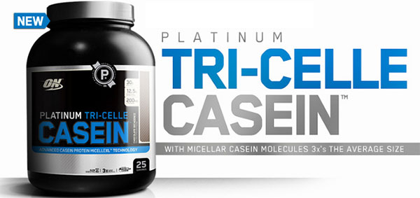 Optimum launch Platinum Tri-Celle Casein at Muscle & Strength