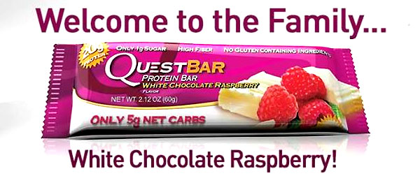 Quest Nutrition white chocolate raspberry protein bar