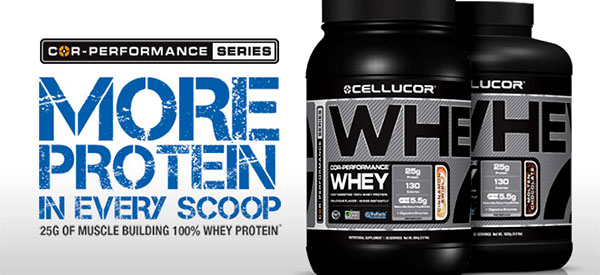 Buy 1 get 1 free on Cellucor's Cor-Whey at Bodybuilding.com