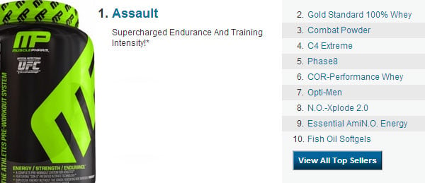 Muscle Pharm new Assault takes Bodybuilding.com's number 1 spot