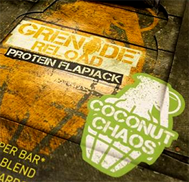 Grenade's limited edition coconut chaos Reload Protein Flapjack