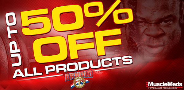 MuscleMeds Arnold Classic sale with up to 50% off