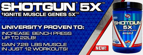 VPX Sports new pre-workout supplement Shotgun 5X