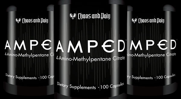 First Chaos and Pain individual ingredient formula Amped featuring the controversial AMP citrate