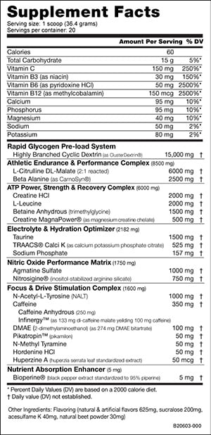 nutrabio pre extreme label