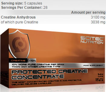 protected creatine facts panel