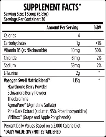 Vasogen XT Powder gets an extra 2g of taurine