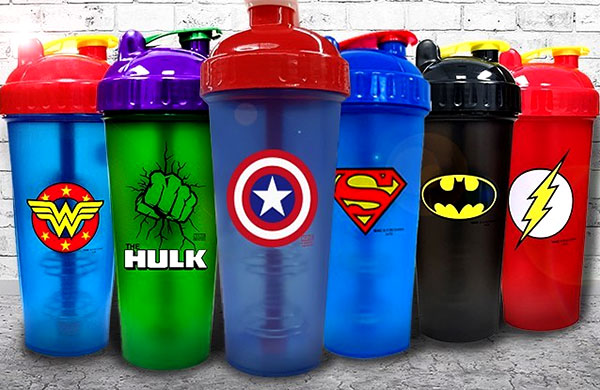 Performa's massive 48oz shaker now comes in Superman and Batman