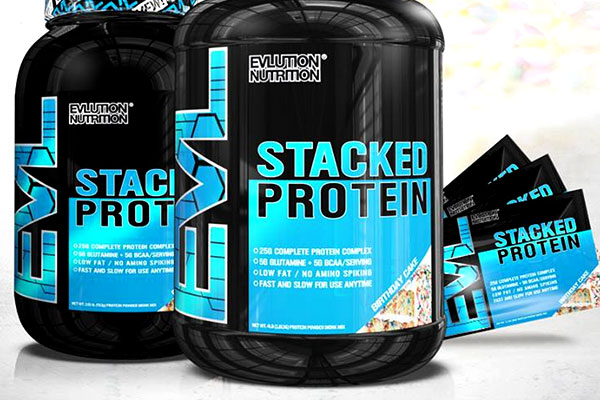 birthday cake stacked protein