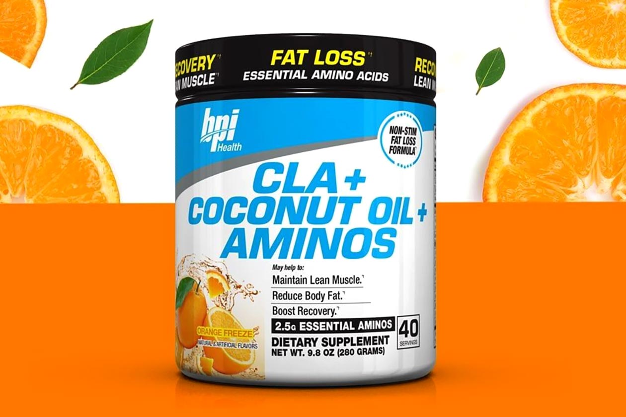 orange freeze bpi cla coconut oil aminos