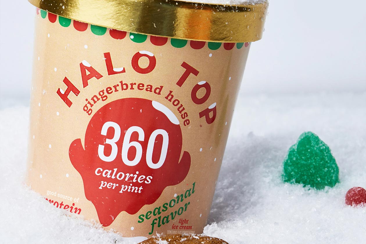 Halo top gingerbread 2025 house