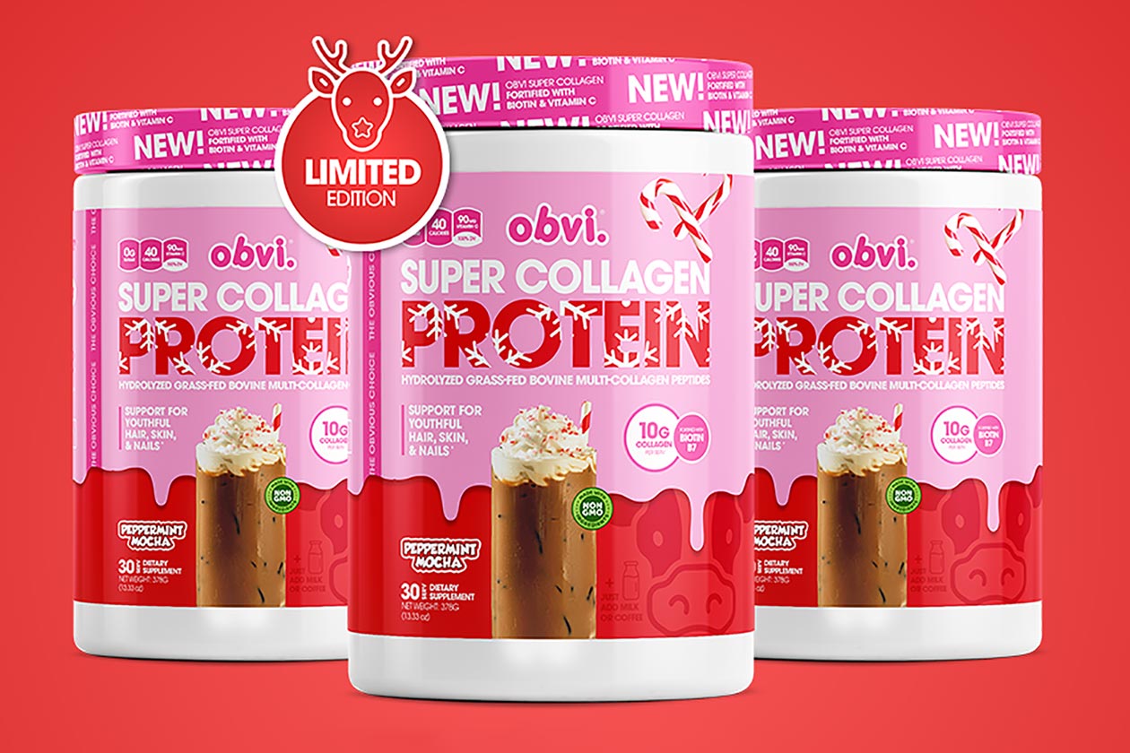 obvi peppermint mocha super collagen protein