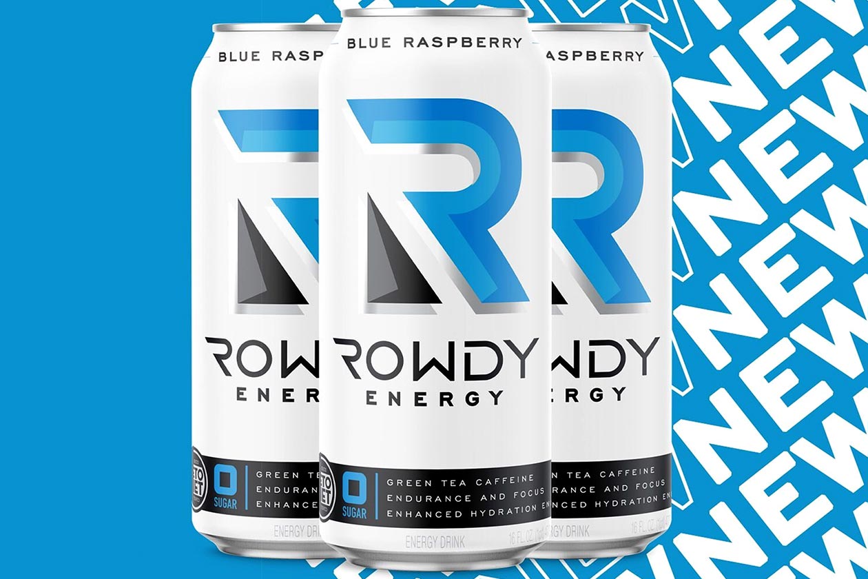 blue raspberry rowdy sugar free energy drink