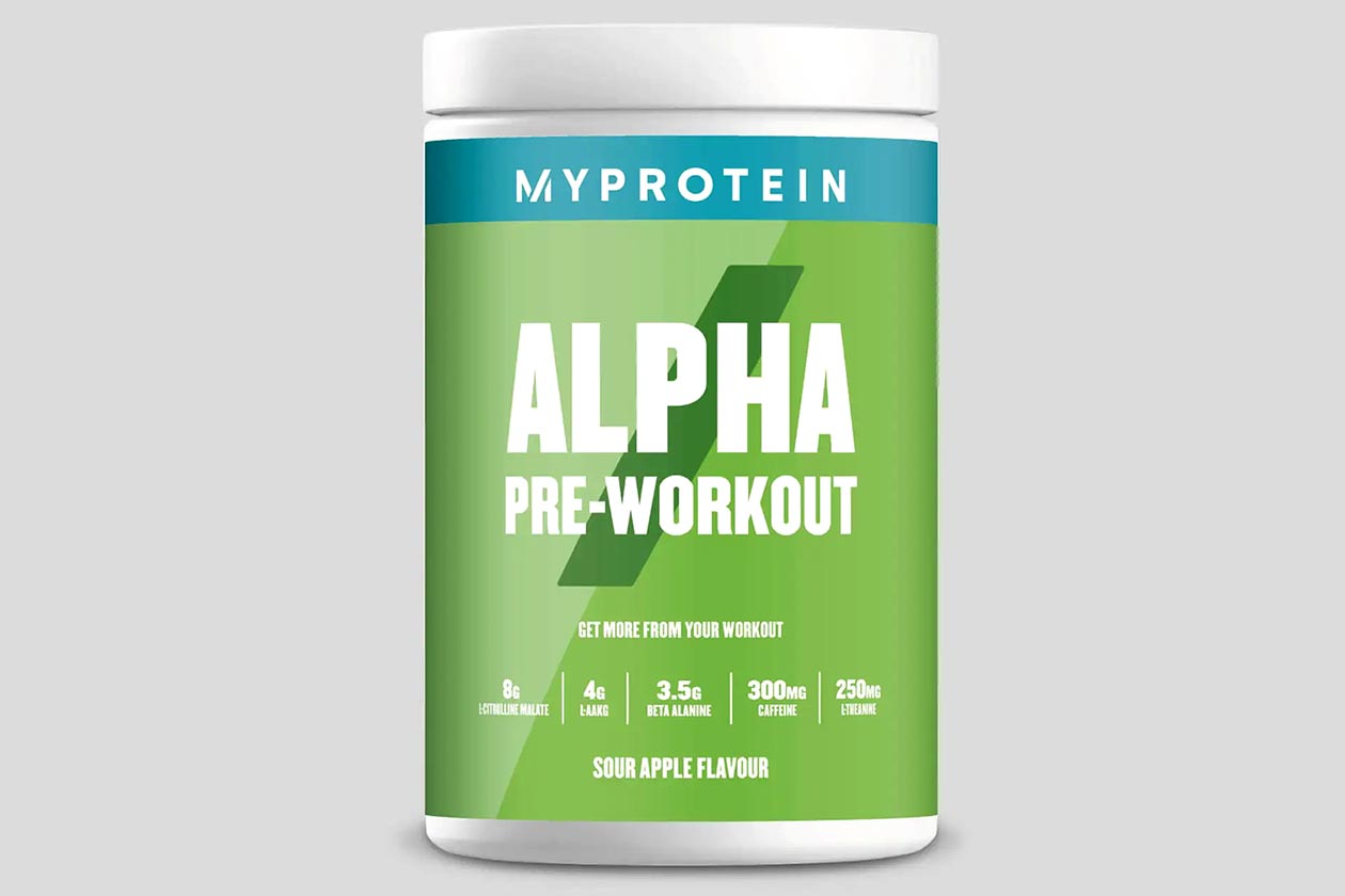 Myprotein Alpha Pre-Workout powered by five well-dosed ingredients