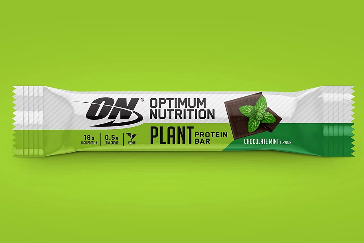 Optimum Nutrition Plant Protein Bar packing a 18g of protein