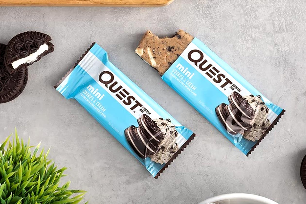 Quest Bar Mini weighs about 40% of the original and packs 8g of