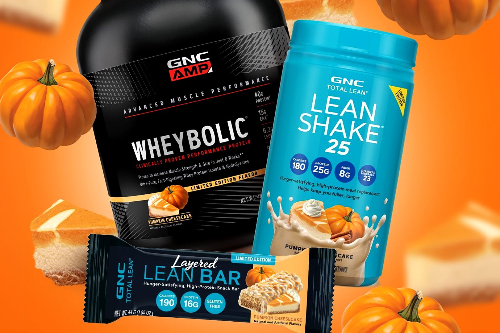 GNC releases a seasonal Pumpkin Cheesecake for three products