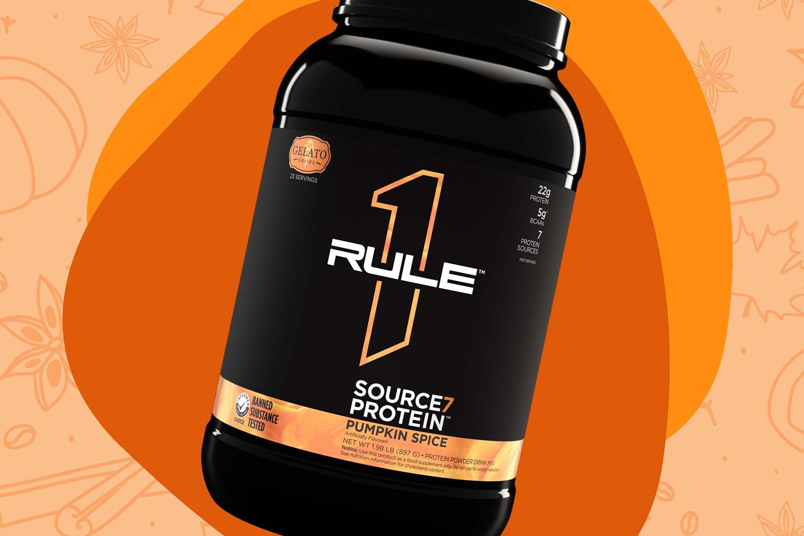 Rule 1 R1 Source7 Multi-Source Protein Blend Pumpkin Spice Gelato - 23 Servings