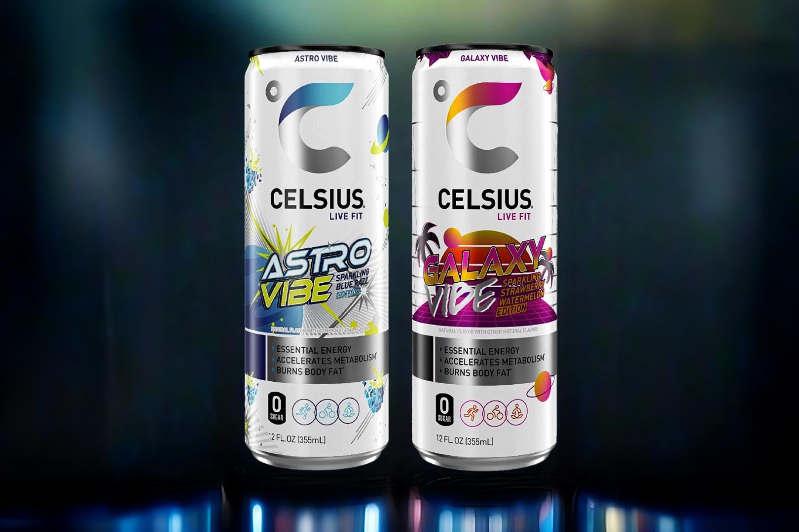 Upcoming Celsius Astro Vibe and Galaxy Vibe energy drink flavors