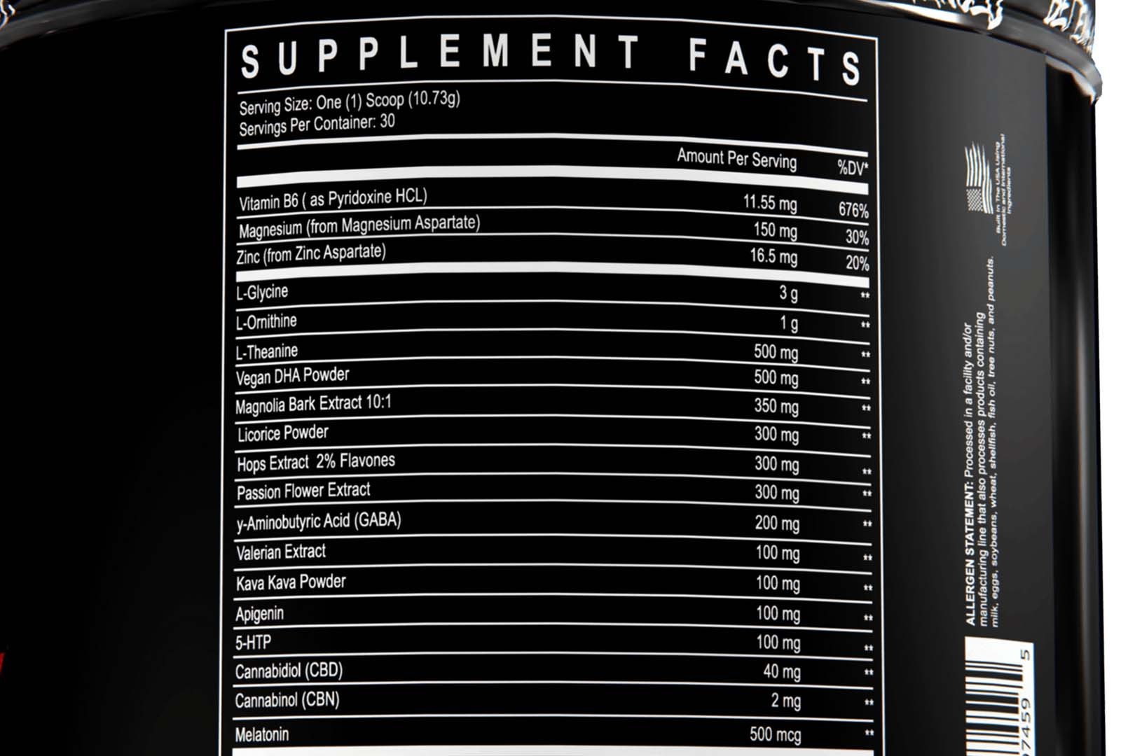 Enhanced Labs Deep Sleep Label