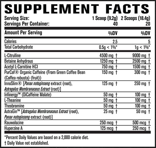 Jacked Factory Nitrosurge Shred Max Label