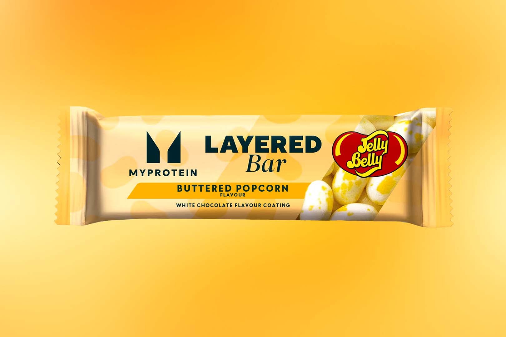 Myprotein Jelly Belly Buttered Popcorn Layered Protein Bar