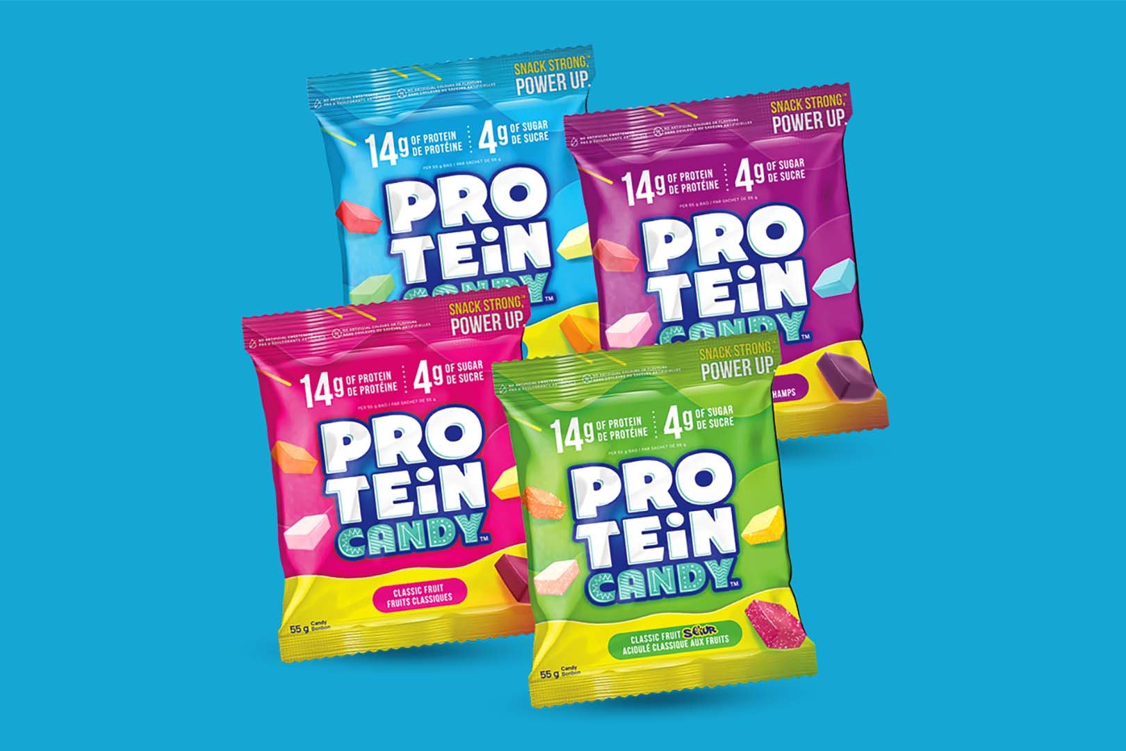 Protein Candy squeezes 14g of protein into every bag of candy